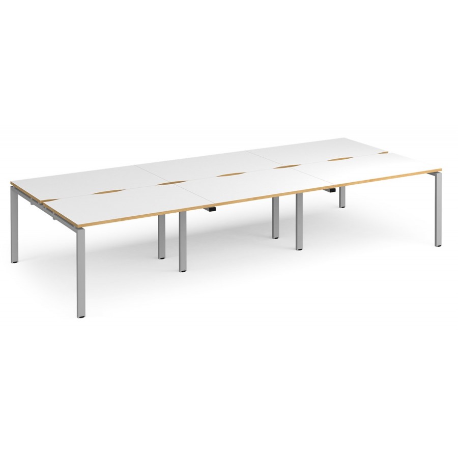 Adapt 6 Person Bench Desk | 1600mm Deep